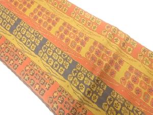 抽象花模様織出し名古屋帯